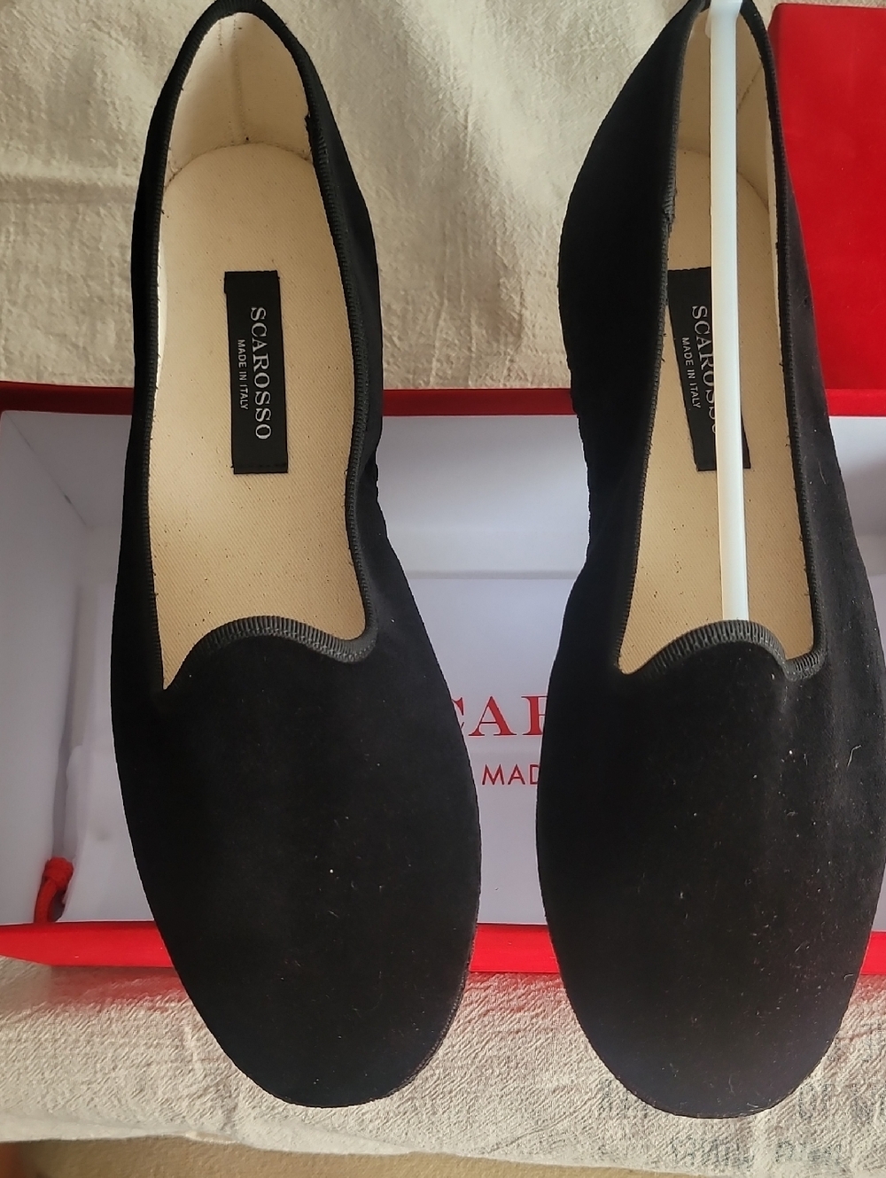 Scarosso Valentina Friulane Slippers Black Velvet Sz 40 NIB 9.5 NIB Italy - Picture 2 of 12